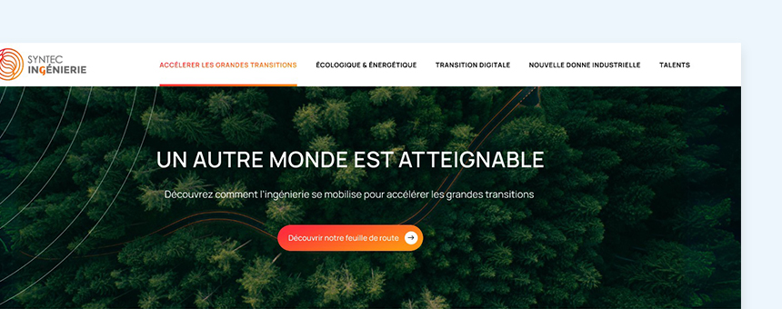 Vu sur la landing page crée à l'occasion de la soirée des voeux Syntec Ingénierie