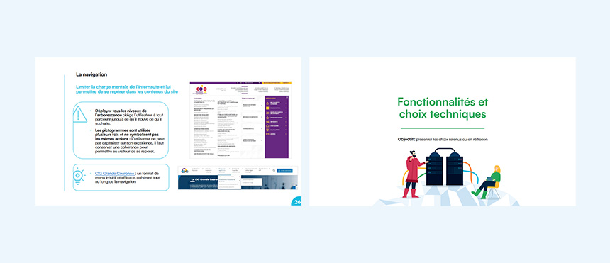 Synthèse et présentation des conclusions : navigation et choix techniques